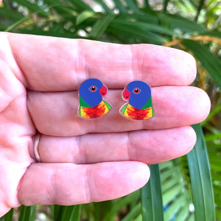 Rainbow Lorikeet Studs by Smyle Designs