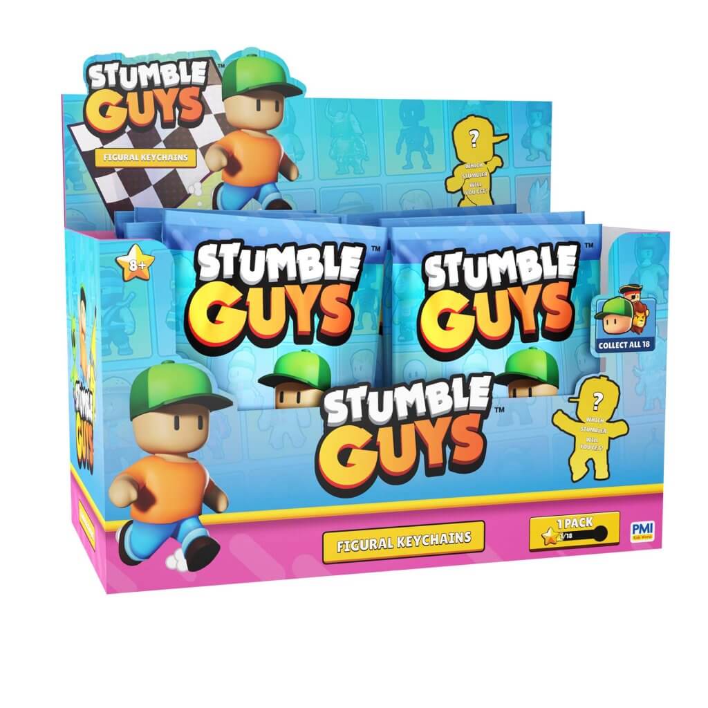 Stumble Guys Figural Keychains – 1 Pack Foil Bag Random