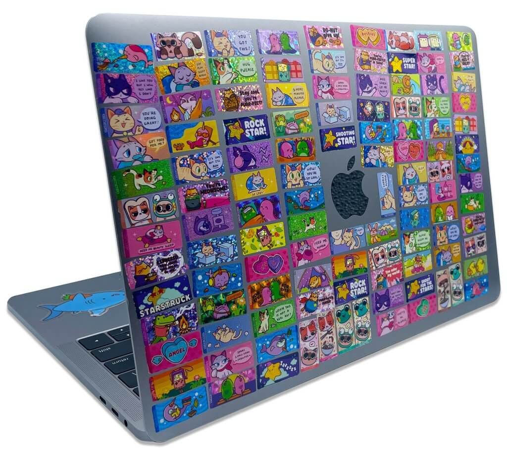 Sticki Rolls Sticki Station, 320 Kawaii-themed Stickers, 144 colorful beads, 2 necklace pendants