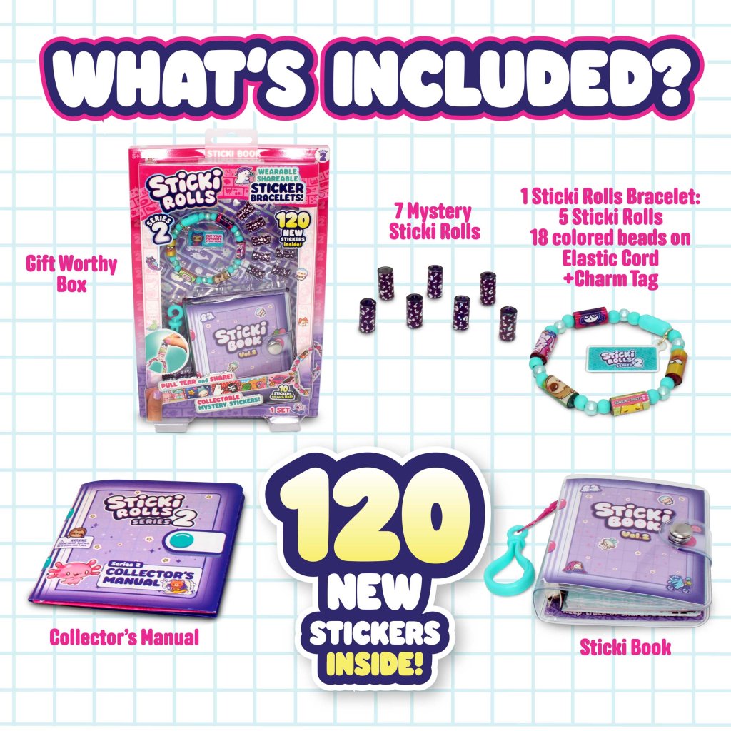 Sticki Rolls Sticki Stickers Book Pack Series 2