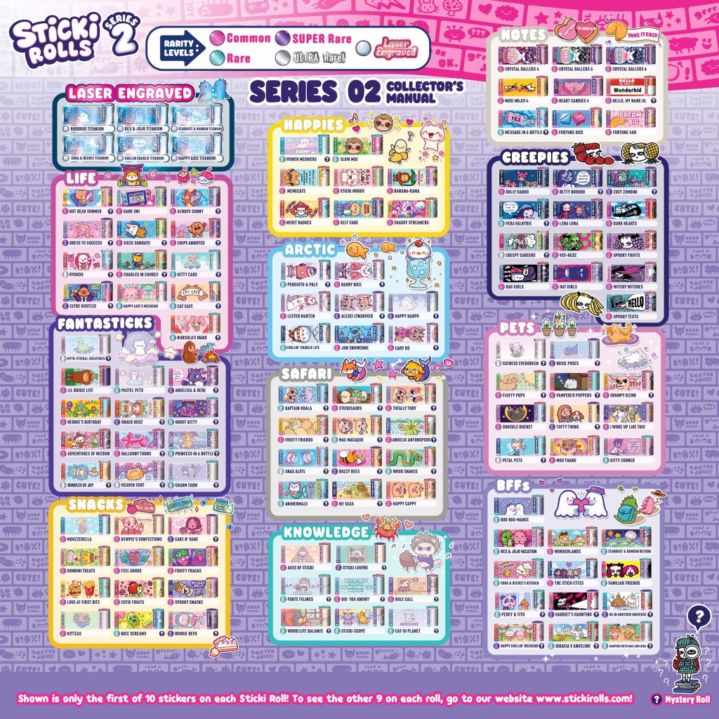 Sticki Rolls Sticki Stickers Book Pack Series 2