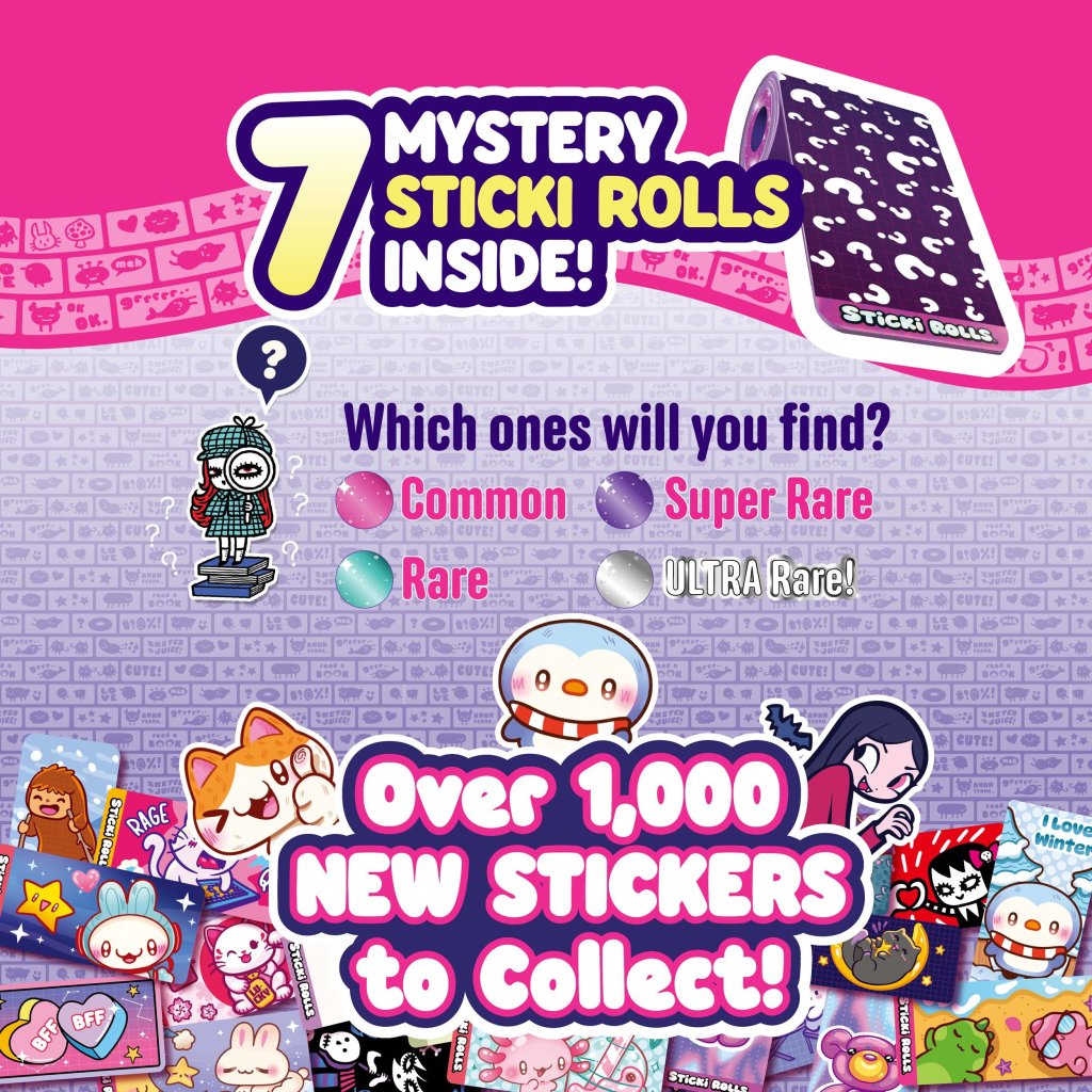 Sticki Rolls Sticki Stickers Book Pack Series 2