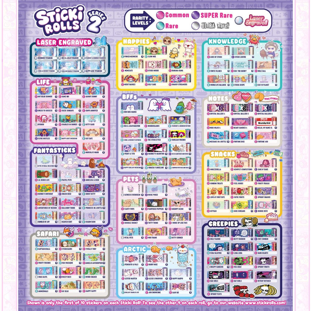 Sticki Rolls Sticki Rolluxe Studio Assortment – Creative Sticker Storage Handbag for Kids