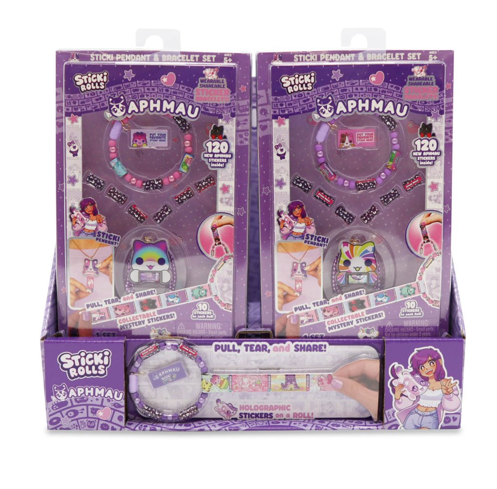 Sticki Rolls x Aphmau Pendant & Bracelet Set – Limited Edition Collectible Fun