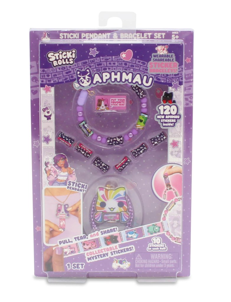 Sticki Rolls x Aphmau Pendant & Bracelet Set – Limited Edition Collectible Fun