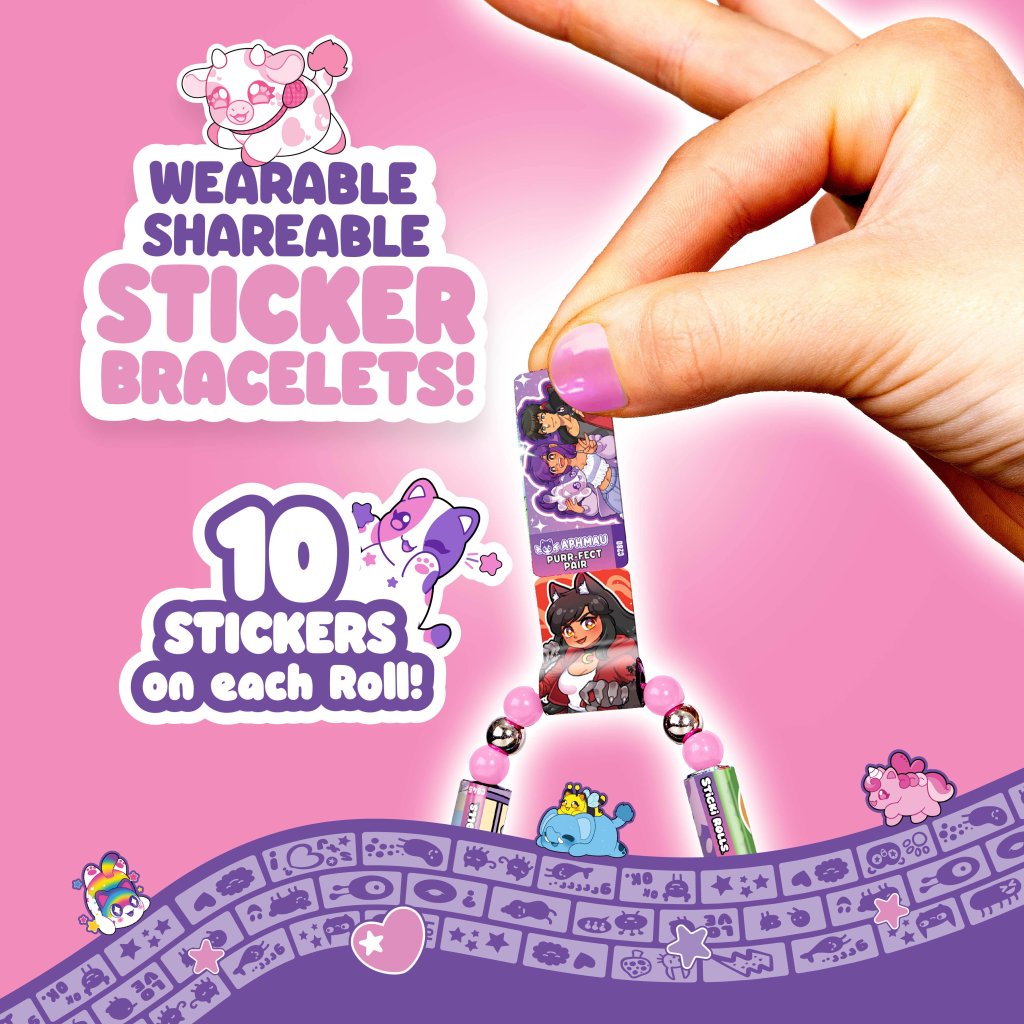 Sticki Rolls x Aphmau Pendant & Bracelet Set – Limited Edition Collectible Fun