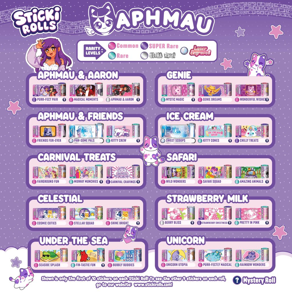 Sticki Rolls x Aphmau Pendant & Bracelet Set – Limited Edition Collectible Fun