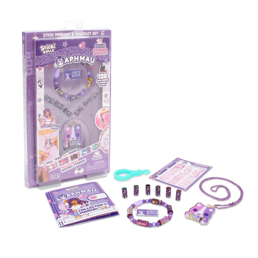 Sticki Rolls x Aphmau Pendant & Bracelet Set (AphMau Cat)
