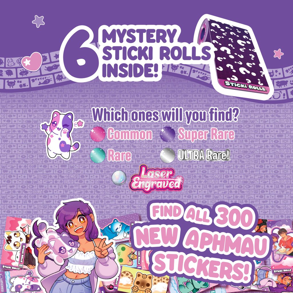 Sticki Rolls x Aphmau Pendant & Bracelet Set – Limited Edition Collectible Fun