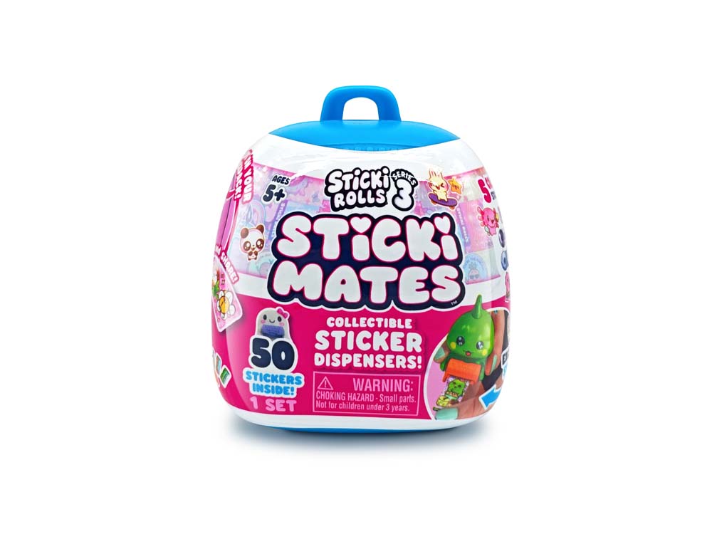 Sticki Rolls Sticki Mates Series 3 with Backpack Clip & 5 Sticker Rolls