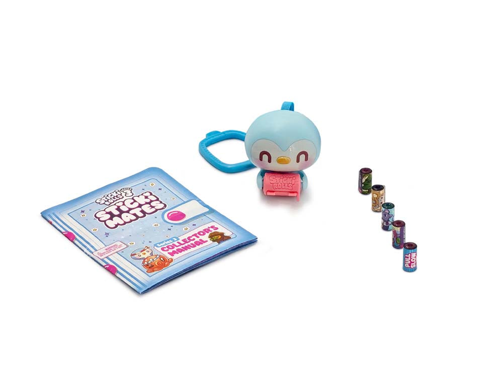 Sticki Rolls Sticki Mates Series 3 with Backpack Clip & 5 Sticker Rolls