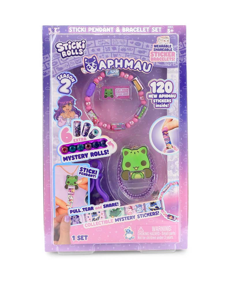 Sticki Rolls Aphmau Sticki Pendant & Bracelet Set Season 2 – Kiwi Cat MeeMeow