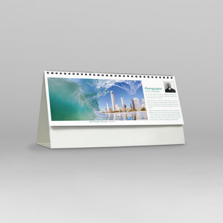 2027 Visions of Australia Spiral Desk Calendar 285x150mm