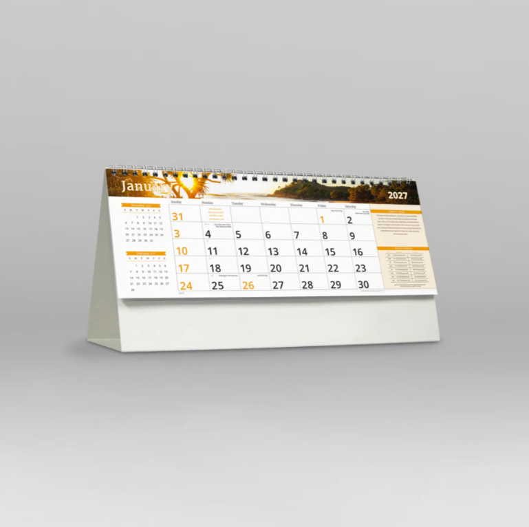 2027 Visions of Australia Spiral Desk Calendar 285x150mm