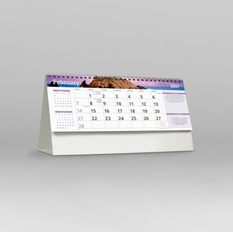 2027 Visions of Australia Spiral Desk Calendar 285x150mm