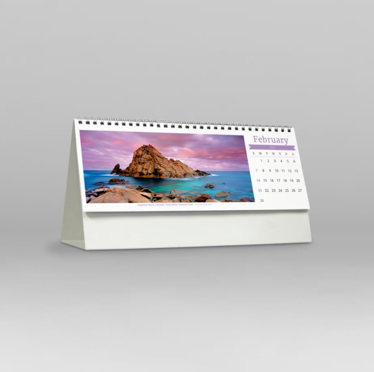 2027 Visions of Australia Spiral Desk Calendar 285x150mm
