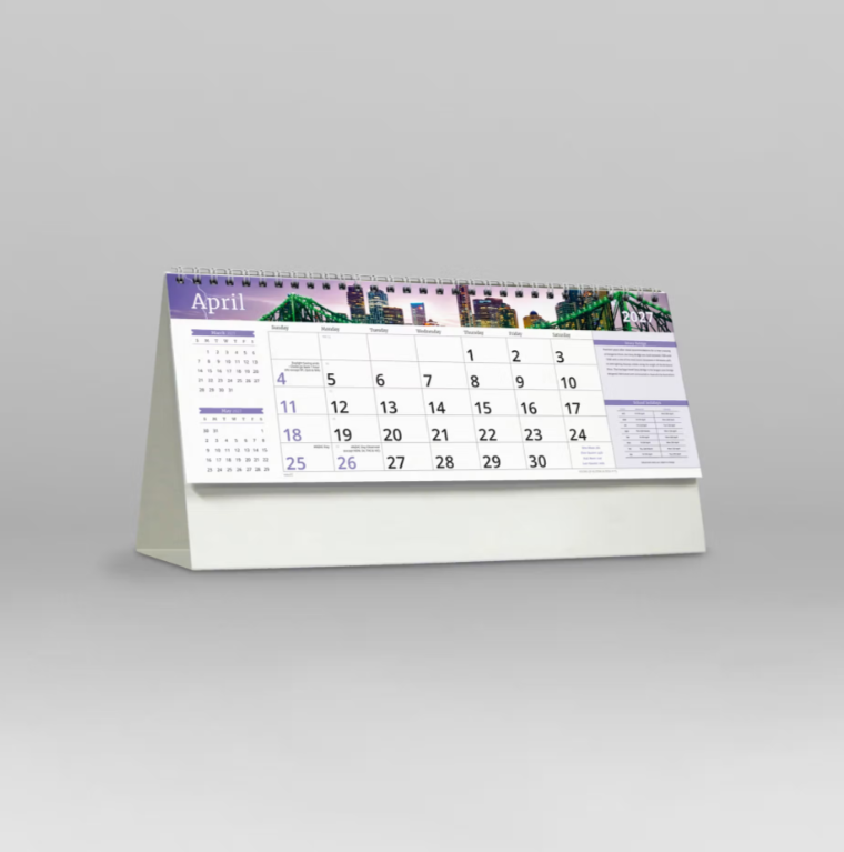 2027 Visions of Australia Spiral Desk Calendar 285x150mm