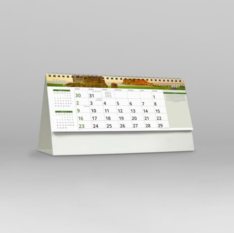2027 Visions of Australia Spiral Desk Calendar 285x150mm
