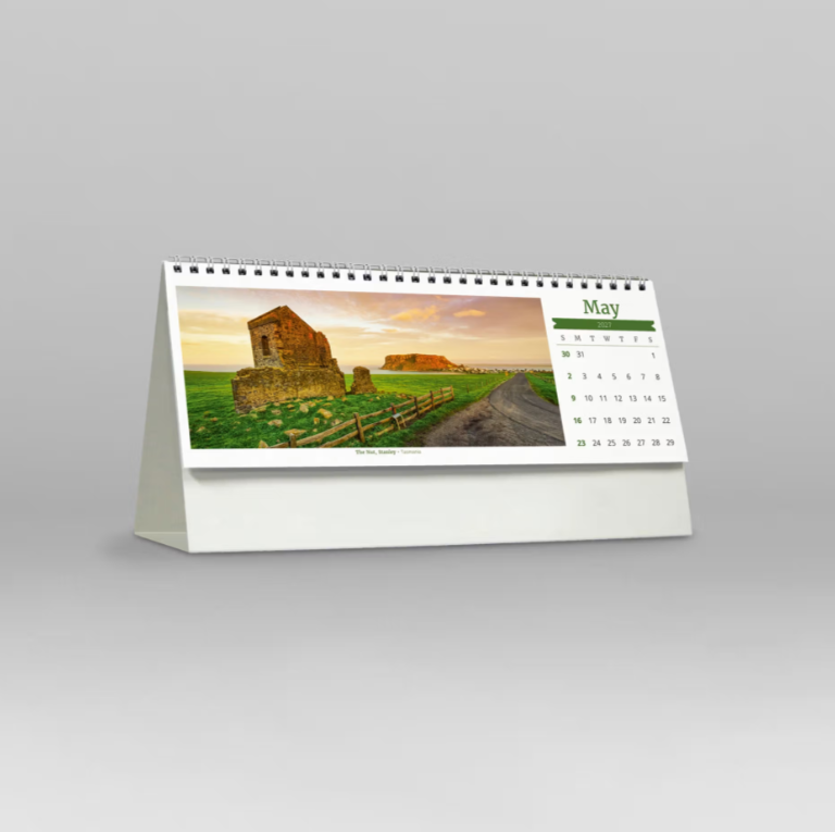 2027 Visions of Australia Spiral Desk Calendar 285x150mm