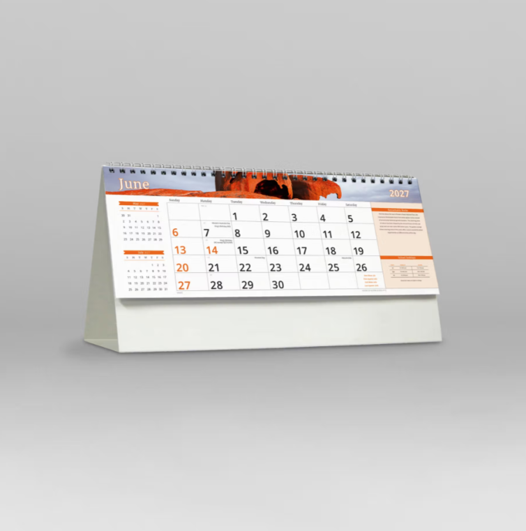 2027 Visions of Australia Spiral Desk Calendar 285x150mm