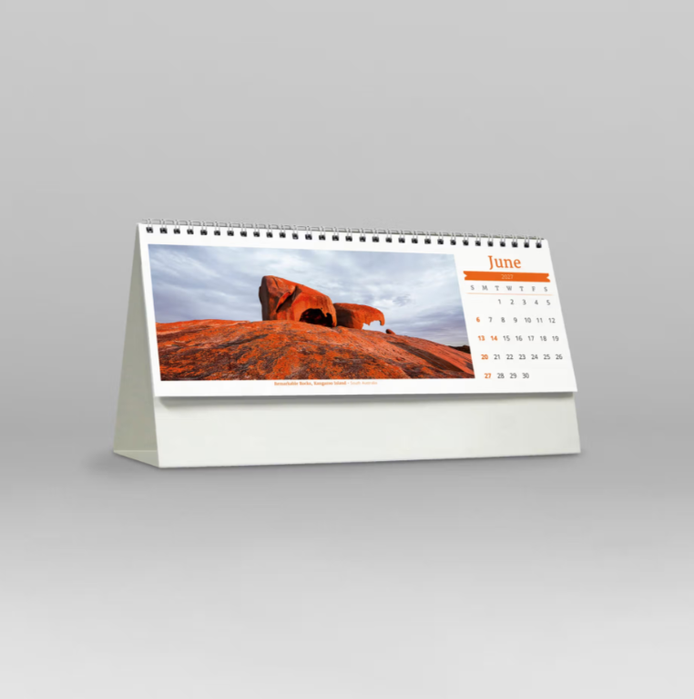 2027 Visions of Australia Spiral Desk Calendar 285x150mm