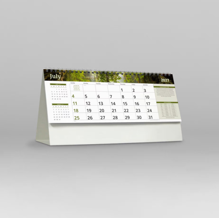 2027 Visions of Australia Spiral Desk Calendar 285x150mm