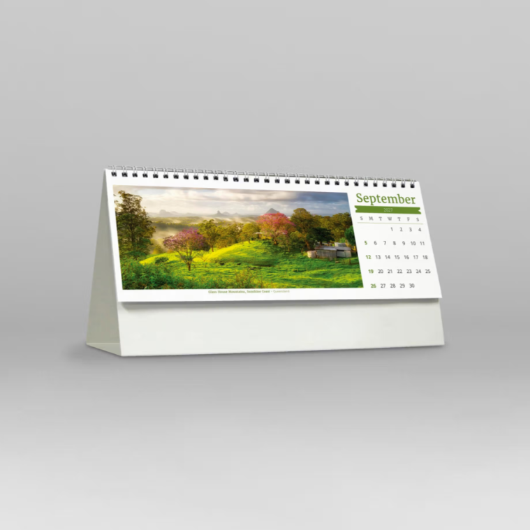 2027 Visions of Australia Spiral Desk Calendar 285x150mm