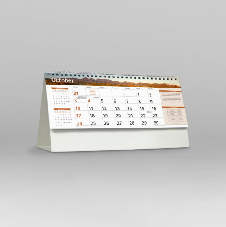 2027 Visions of Australia Spiral Desk Calendar 285x150mm