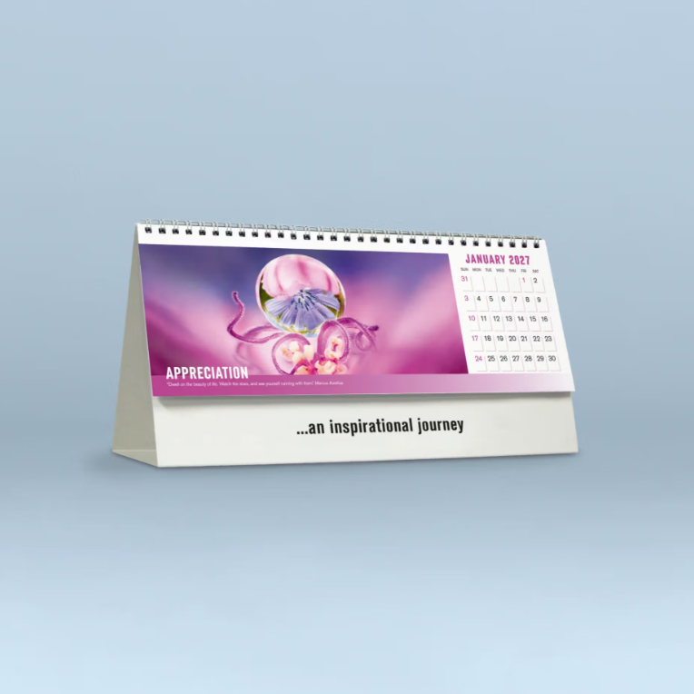 2027 Focus  Desk Calendar 285x150mm - Inspirational Desk Calendar