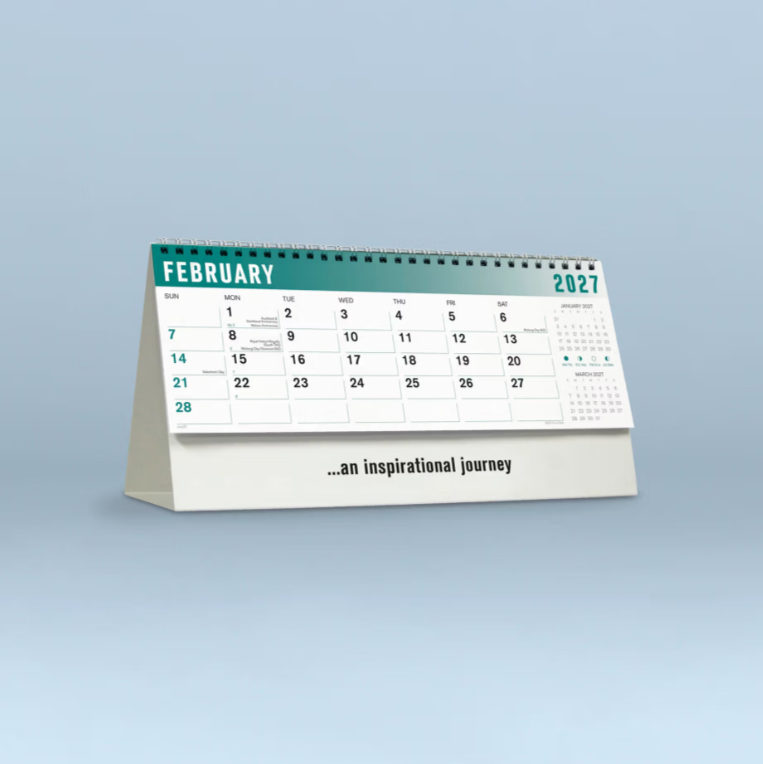 2027 Focus  Desk Calendar 285x150mm - Inspirational Desk Calendar