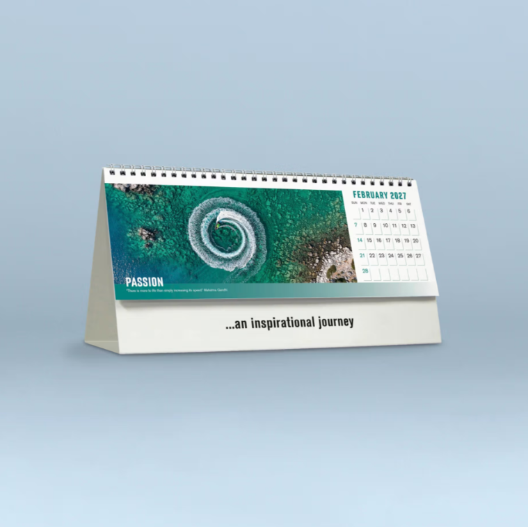 2027 Focus  Desk Calendar 285x150mm - Inspirational Desk Calendar