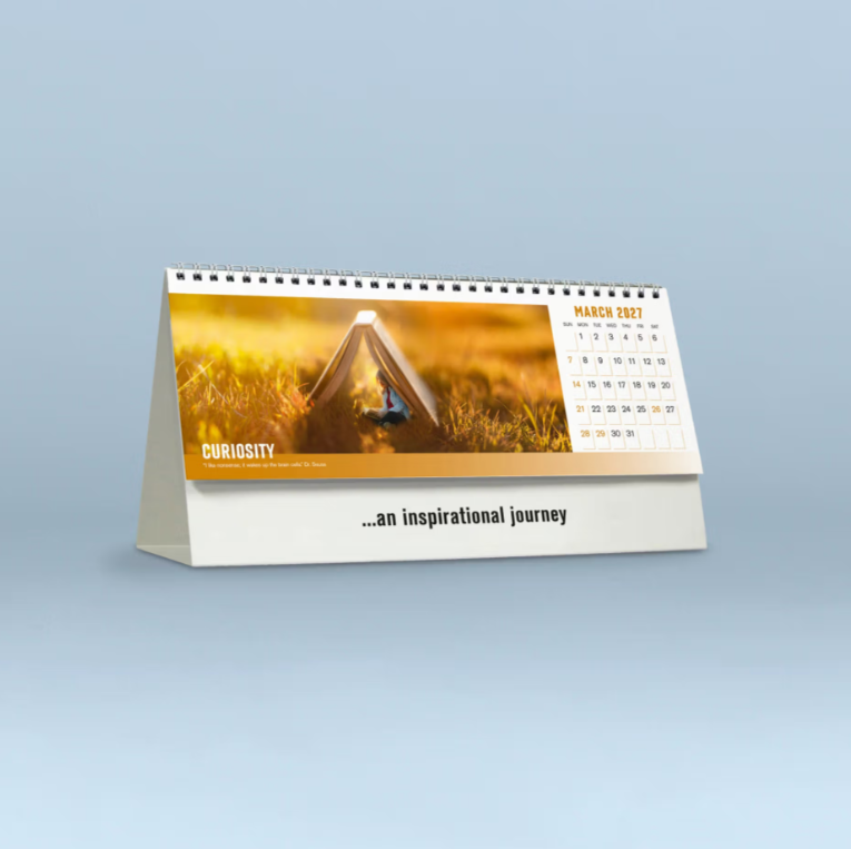 2027 Focus  Desk Calendar 285x150mm - Inspirational Desk Calendar