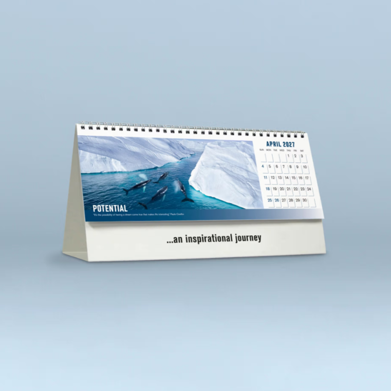 2027 Focus  Desk Calendar 285x150mm - Inspirational Desk Calendar