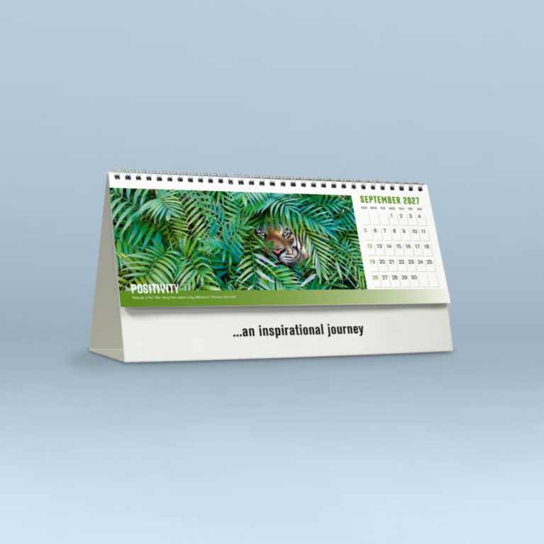 2027 Focus  Desk Calendar 285x150mm - Inspirational Desk Calendar