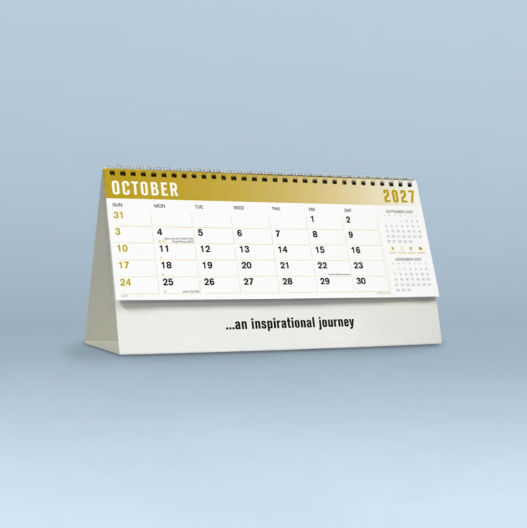 2027 Focus  Desk Calendar 285x150mm - Inspirational Desk Calendar