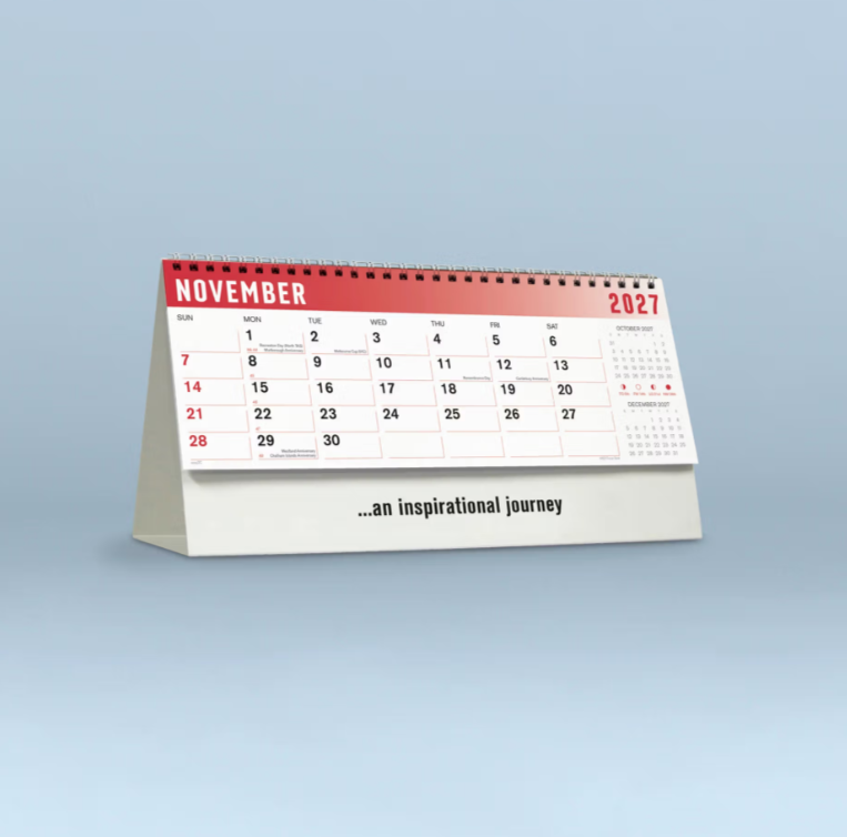 2027 Focus  Desk Calendar 285x150mm - Inspirational Desk Calendar