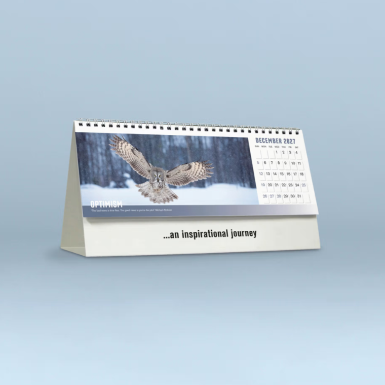 2027 Focus  Desk Calendar 285x150mm - Inspirational Desk Calendar