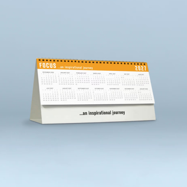 2027 Focus  Desk Calendar 285x150mm - Inspirational Desk Calendar