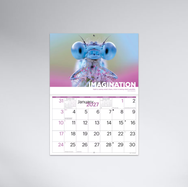 2027 Inspirations Booklet Calendar with Envelope 297x205mm - Modern Inspirational Calendar