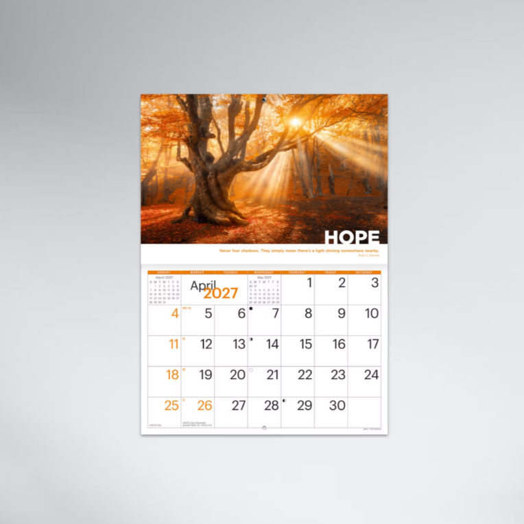2027 Inspirations Booklet Calendar with Envelope 297x205mm - Modern Inspirational Calendar