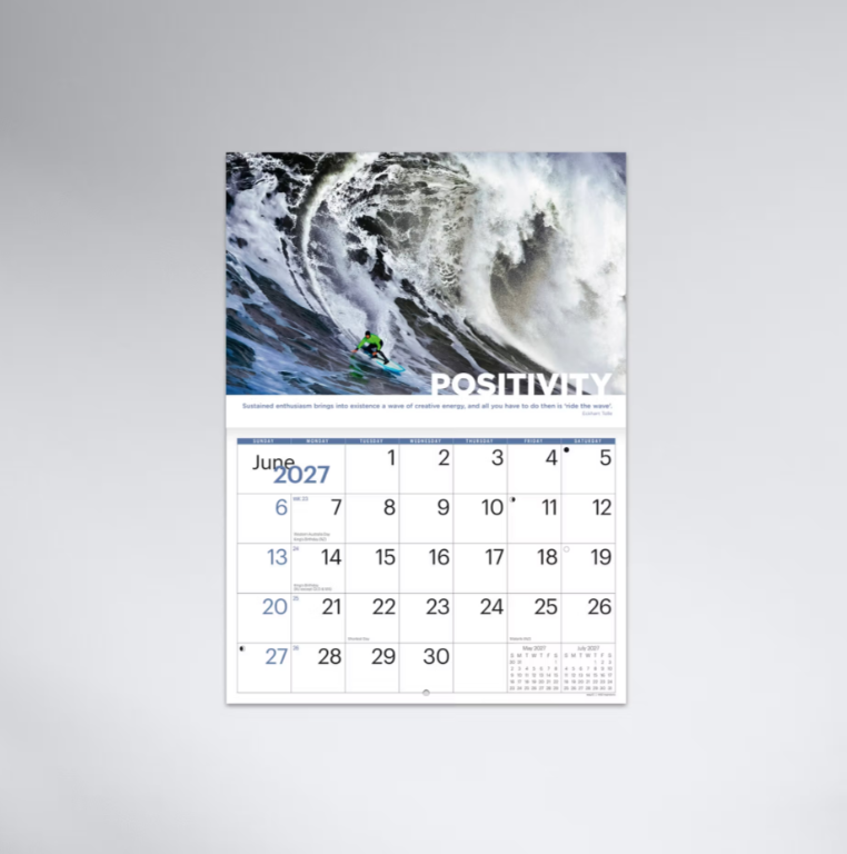 2027 Inspirations Booklet Calendar with Envelope 297x205mm - Modern Inspirational Calendar