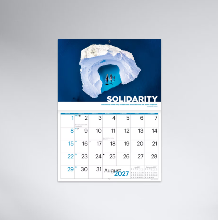 2027 Inspirations Booklet Calendar with Envelope 297x205mm - Modern Inspirational Calendar