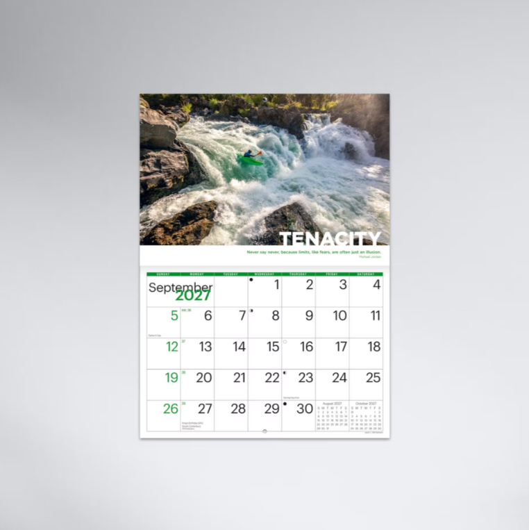 2027 Inspirations Booklet Calendar with Envelope 297x205mm - Modern Inspirational Calendar