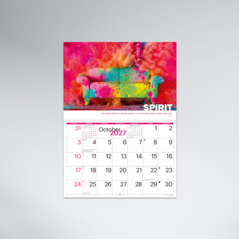 2027 Inspirations Booklet Calendar with Envelope 297x205mm - Modern Inspirational Calendar