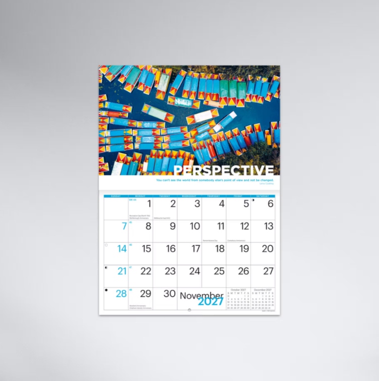2027 Inspirations Booklet Calendar with Envelope 297x205mm - Modern Inspirational Calendar