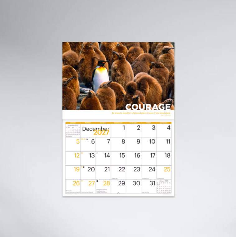 2027 Inspirations Booklet Calendar with Envelope 297x205mm - Modern Inspirational Calendar