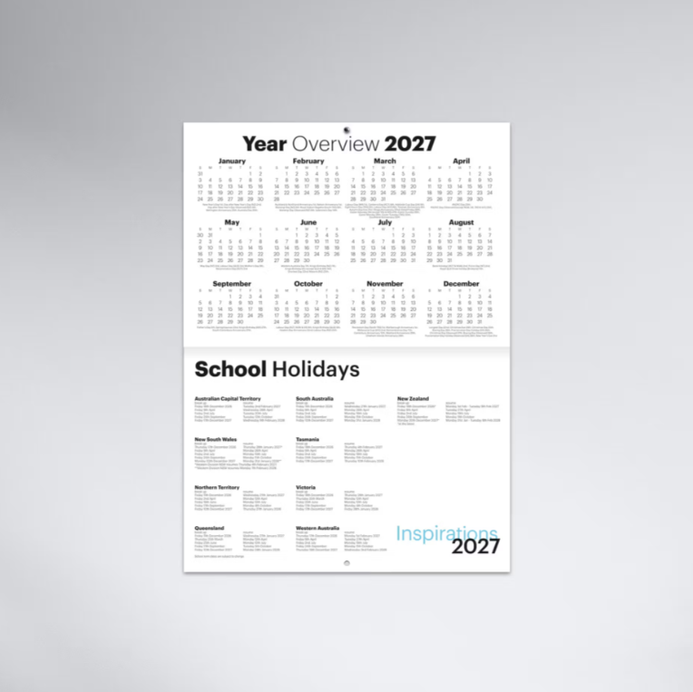 2027 Inspirations Booklet Calendar with Envelope 297x205mm - Modern Inspirational Calendar