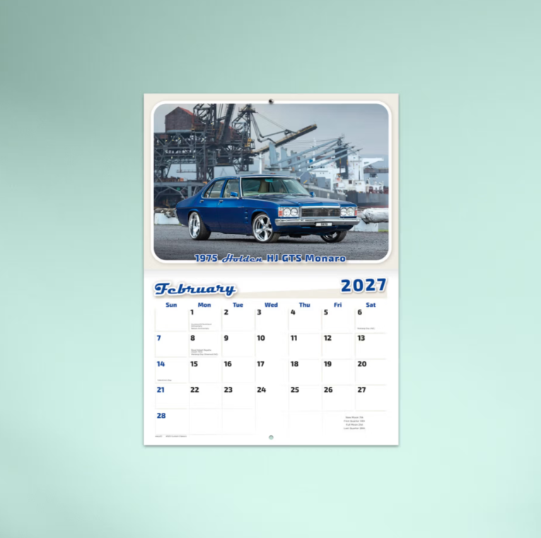 2027 Custom Classics Stitched Booklet Calendar 297x205mm