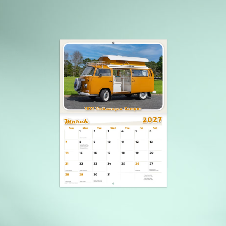 2027 Custom Classics Stitched Booklet Calendar 297x205mm