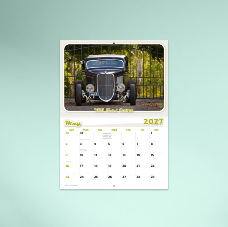2027 Custom Classics Stitched Booklet Calendar 297x205mm